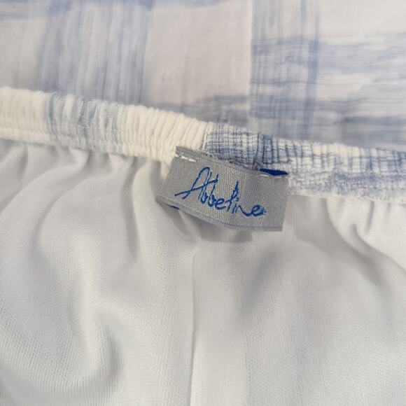 Abbeline Off the Shoulder Gauzy Plaid Cropped Top Sz Small - Picture 4 of 7